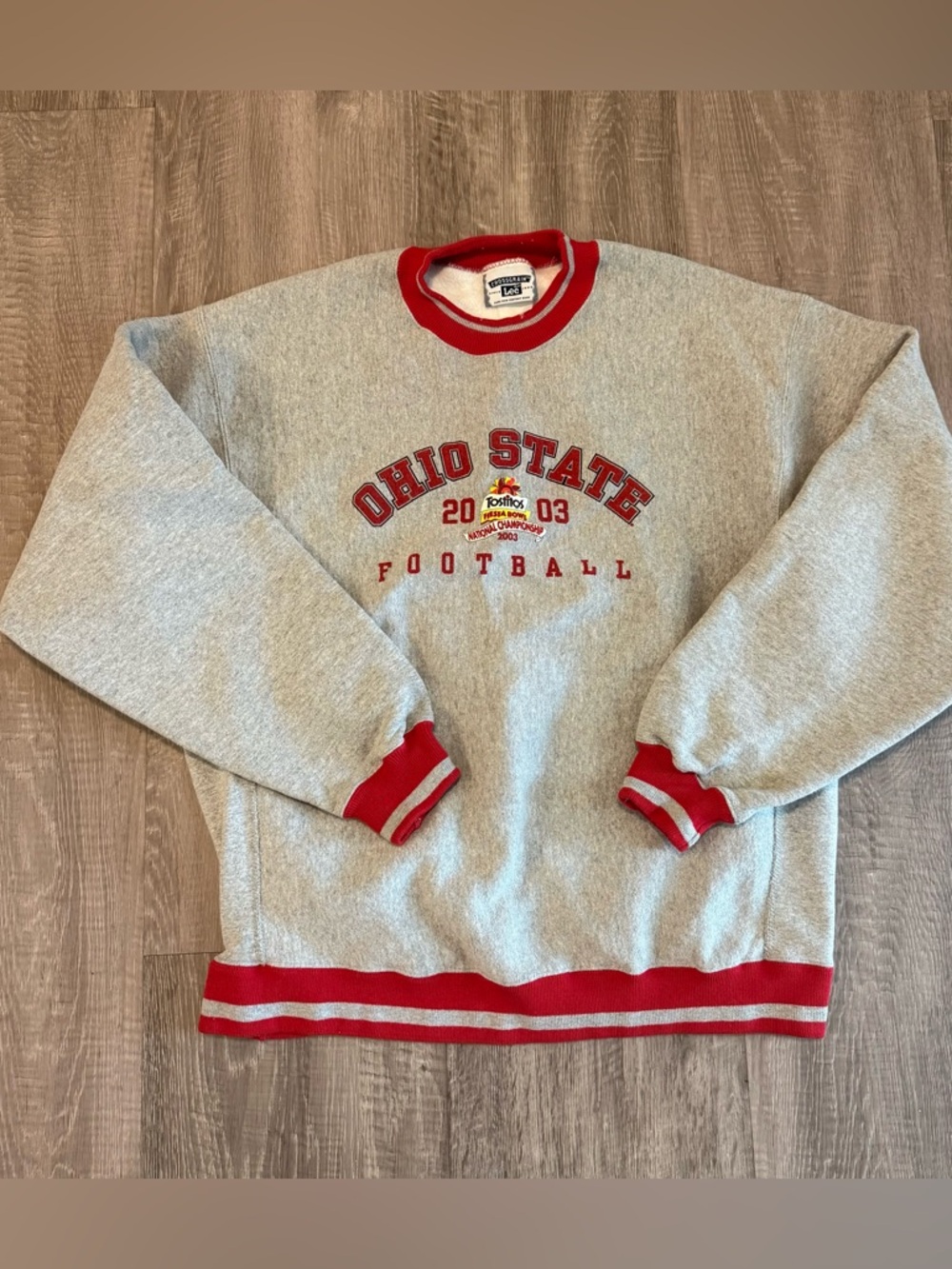 VTG Lee Cross Grain Ohio State Buckeyes 2003 Fiesta Bowl Sweatshirt XXL USA